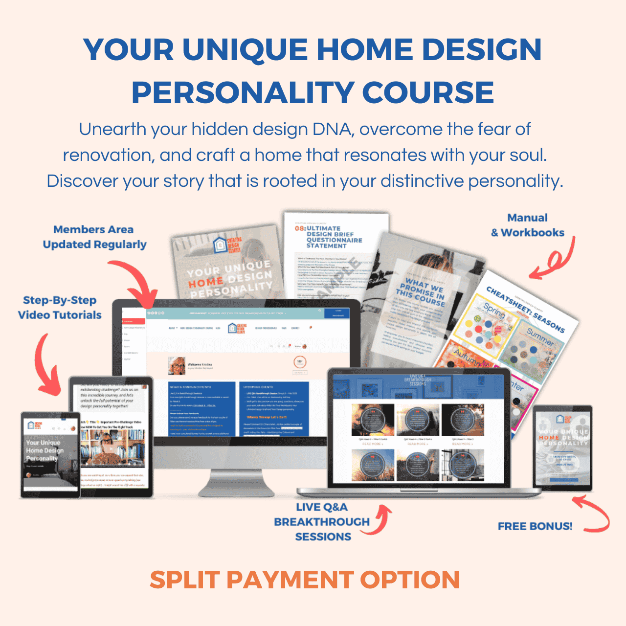 'Your Unique Home Design Personality course' - Split Payment